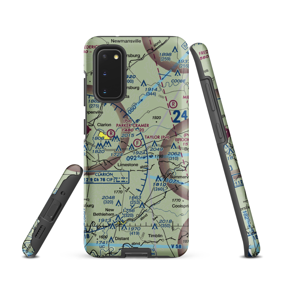 Taylor Flight Park Ultralightport (5PA9) VFR Sectional Samsung Phone Case Samsung Galaxy S20 model shown