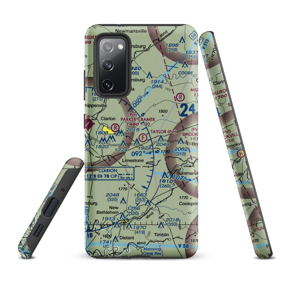 Taylor Flight Park Ultralightport (5PA9) VFR Sectional Samsung Phone Case Samsung Galaxy S20 FE model shown