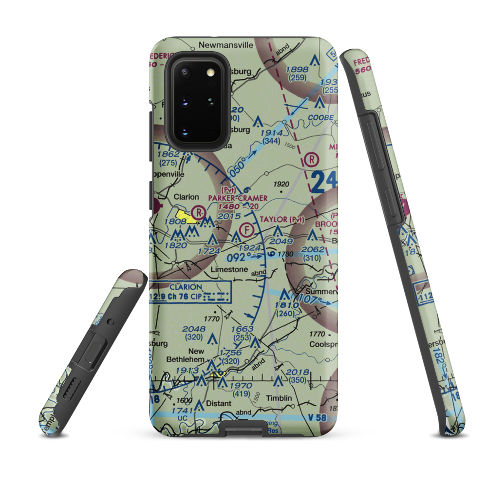 Taylor Flight Park Ultralightport (5PA9) VFR Sectional Samsung Phone Case Samsung Galaxy S20 Plus model shown