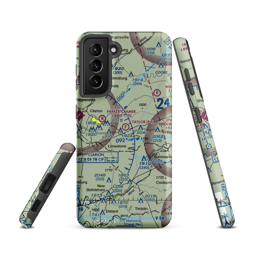 Taylor Flight Park Ultralightport (5PA9) VFR Sectional Samsung Phone Case Samsung Galaxy S21 model shown