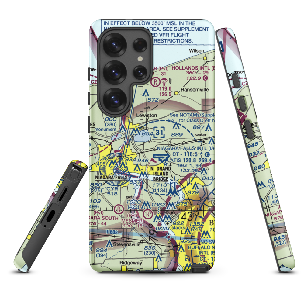Taylor Johnson Airport (NY24) VFR Sectional Samsung Phone Case Samsung Galaxy S25 Ultra model shown