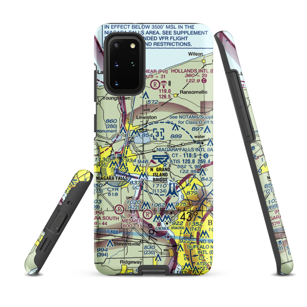 Taylor Johnson Airport (NY24) VFR Sectional Samsung Phone Case Samsung Galaxy S20 Plus model shown