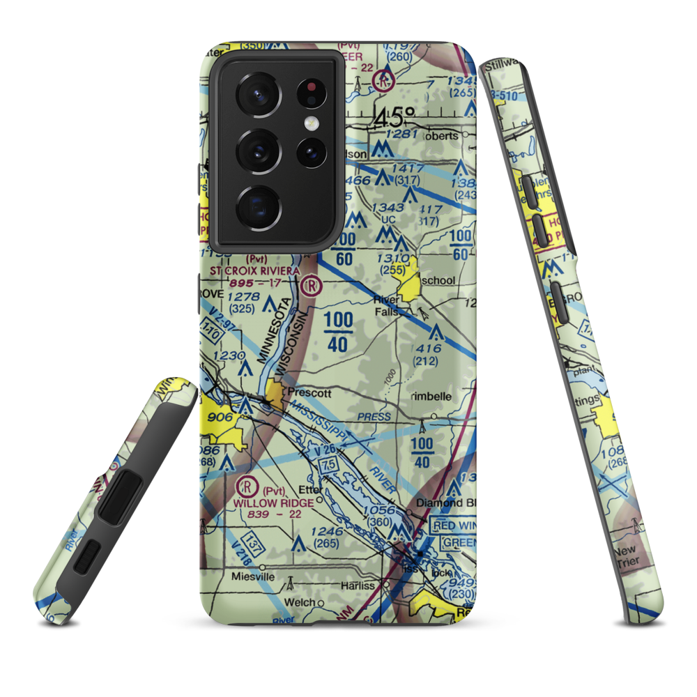 Tegeler Airport (27WI) VFR Sectional Samsung Phone Case Samsung Galaxy S21 Ultra model shown
