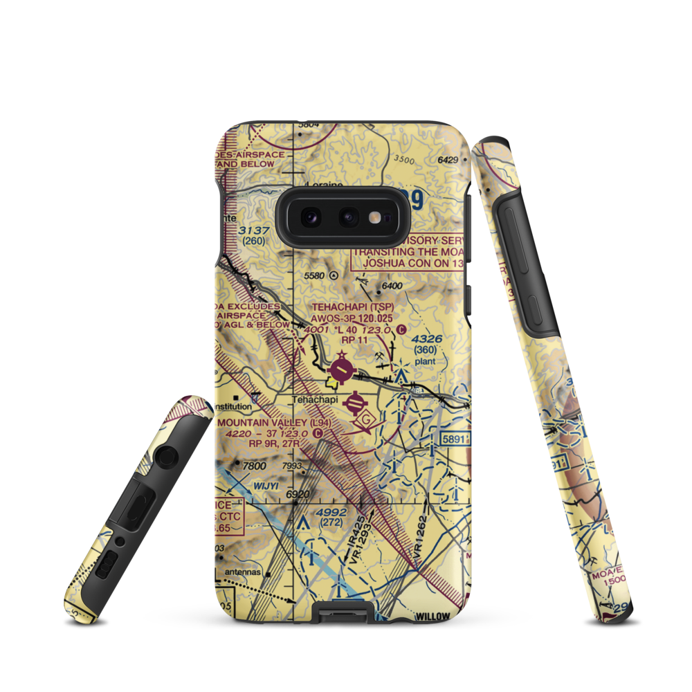 Tehachapi Municipal Airport (TSP) VFR Sectional Samsung Phone Case Samsung Galaxy S10e model shown