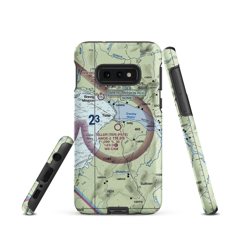 Teller Airport (TER) VFR Sectional Samsung Phone Case Samsung Galaxy S10 Plus model shown