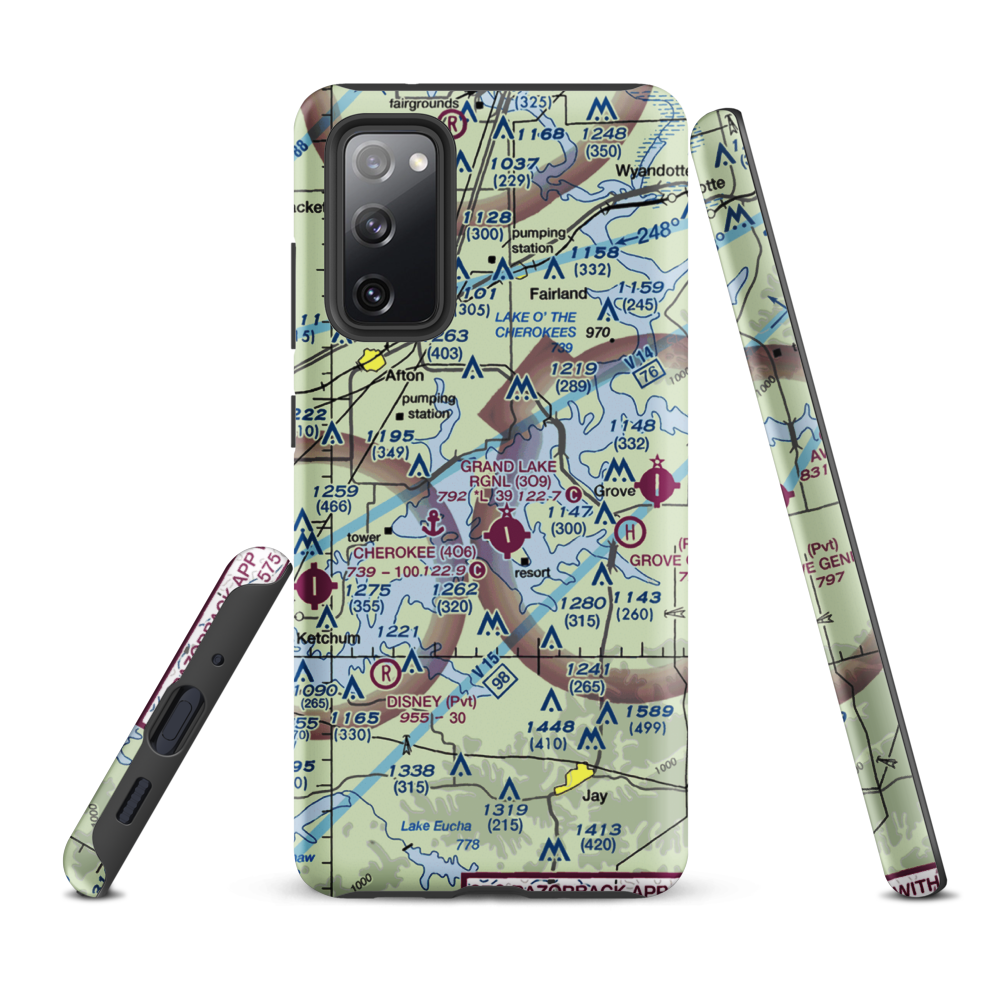 Teramiranda Airport (79F) VFR Sectional Samsung Phone Case Samsung Galaxy S20 FE model shown