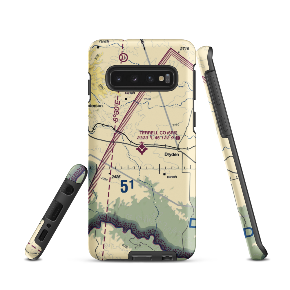 Terrell County Airport (6R6) VFR Sectional Samsung Phone Case Samsung Galaxy S10 model shown