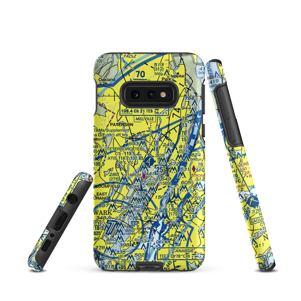 Teterboro Airport (TEB) VFR Sectional Samsung Phone Case Samsung Galaxy S10 Plus model shown