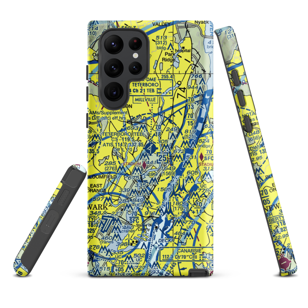 Teterboro Airport (TEB) VFR Sectional Samsung Phone Case Samsung Galaxy S22 Ultra model shown
