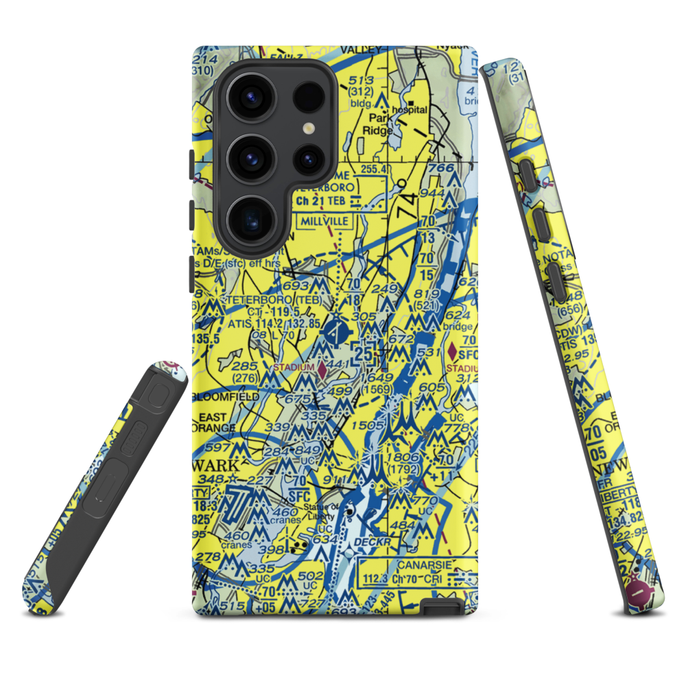 Teterboro Airport (TEB) VFR Sectional Samsung Phone Case Samsung Galaxy S23 Ultra model shown