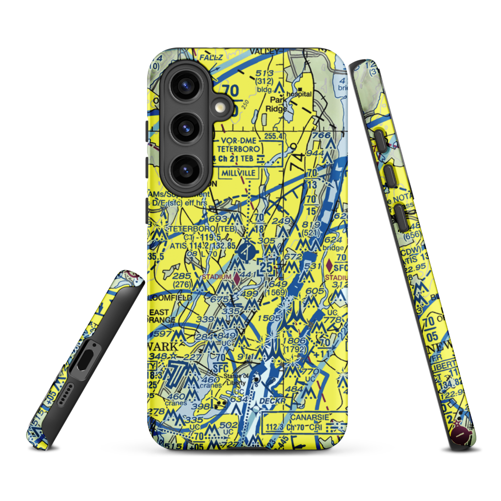 Teterboro Airport (TEB) VFR Sectional Samsung Phone Case Samsung Galaxy S24 Plus model shown