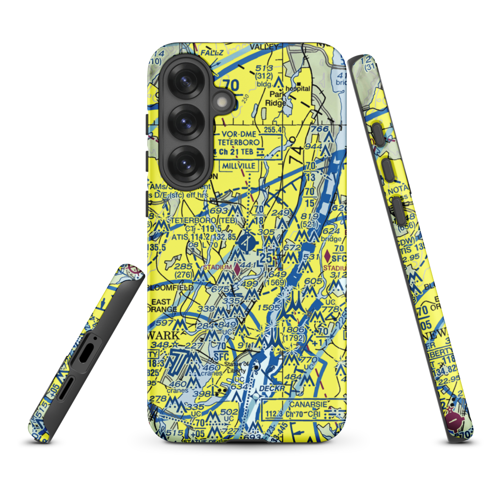Teterboro Airport (TEB) VFR Sectional Samsung Phone Case Samsung Galaxy S25 Plus model shown