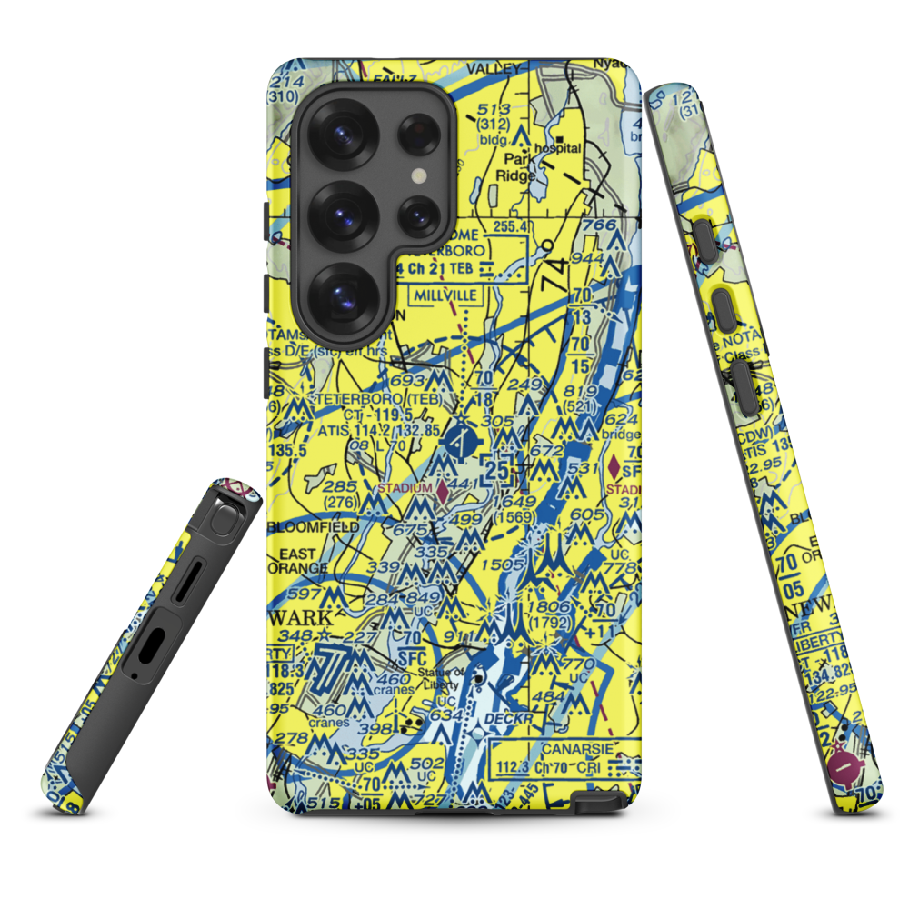 Teterboro Airport (TEB) VFR Sectional Samsung Phone Case Samsung Galaxy S25 Ultra model shown