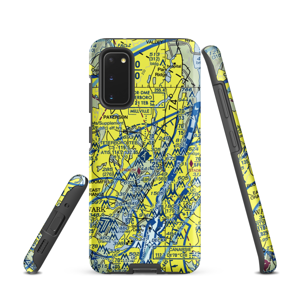 Teterboro Airport (TEB) VFR Sectional Samsung Phone Case Samsung Galaxy S20 model shown