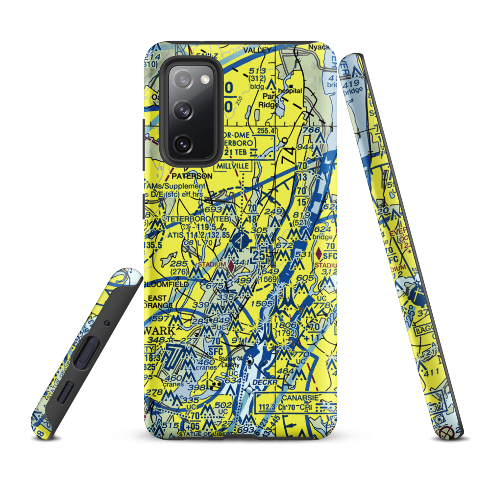 Teterboro Airport (TEB) VFR Sectional Samsung Phone Case Samsung Galaxy S20 FE model shown