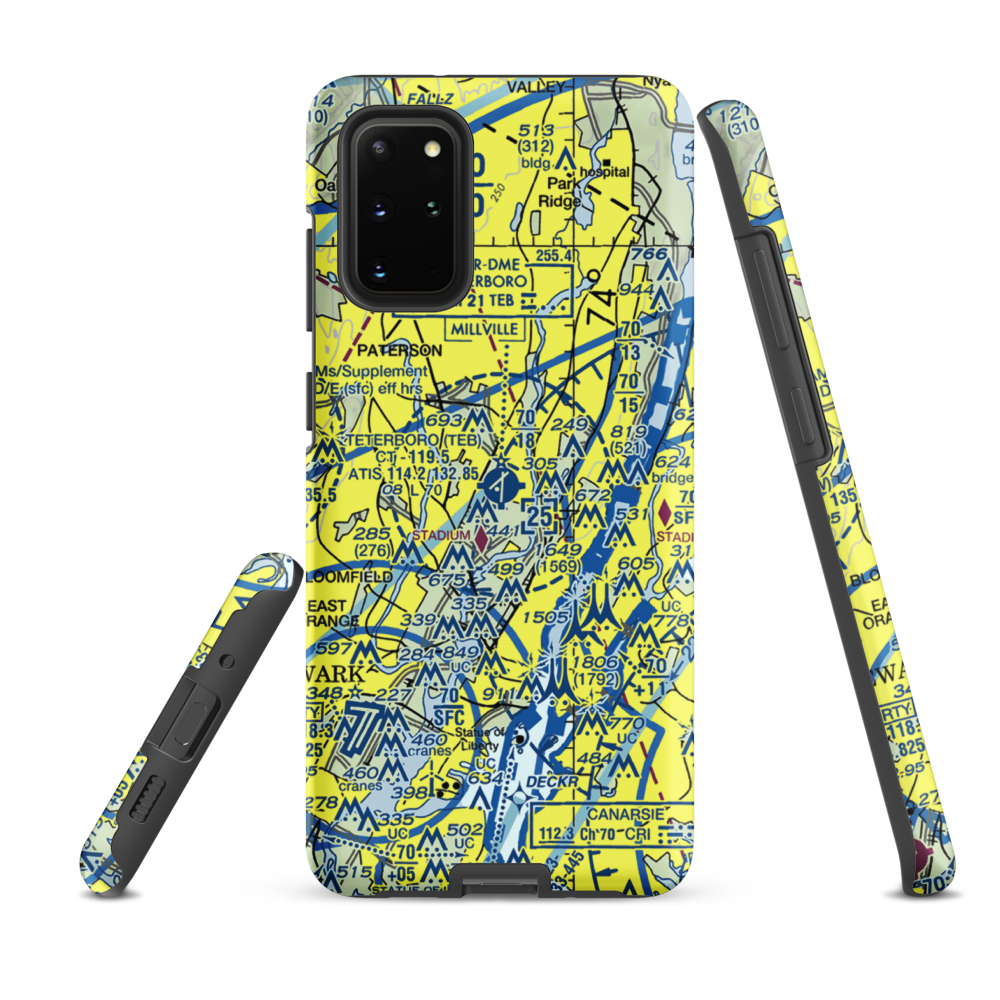 Teterboro Airport (TEB) VFR Sectional Samsung Phone Case Samsung Galaxy S20 Plus model shown