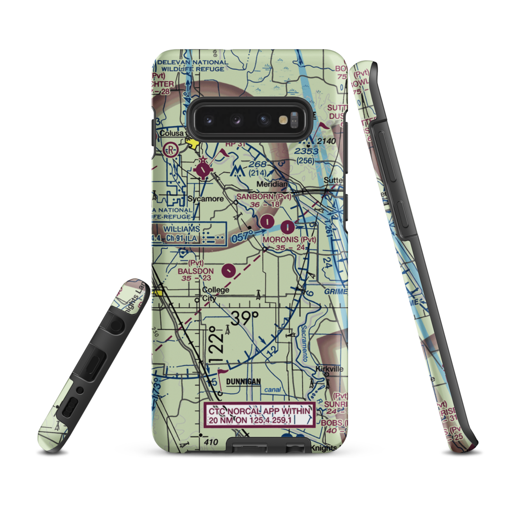 Thayer Aviation Airport (53CN) VFR Sectional Samsung Phone Case Samsung Galaxy S10 Plus model shown