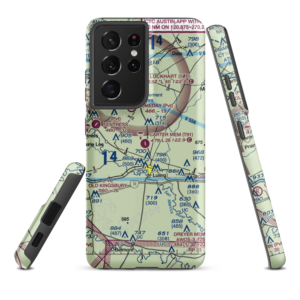 The Carter Memorial Airport (T91) VFR Sectional Samsung Phone Case Samsung Galaxy S21 Ultra model shown