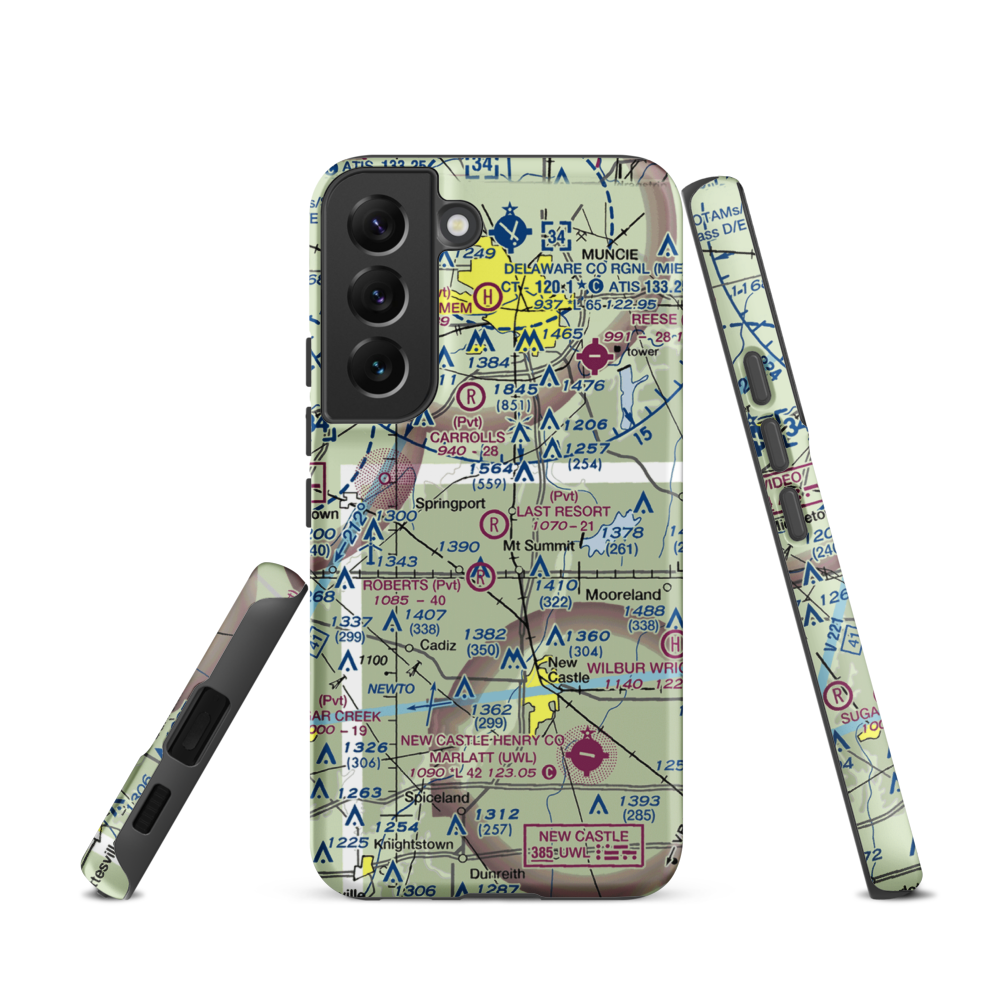 The Last Resort Airport (7IN9) VFR Sectional Samsung Phone Case Samsung Galaxy S22 model shown
