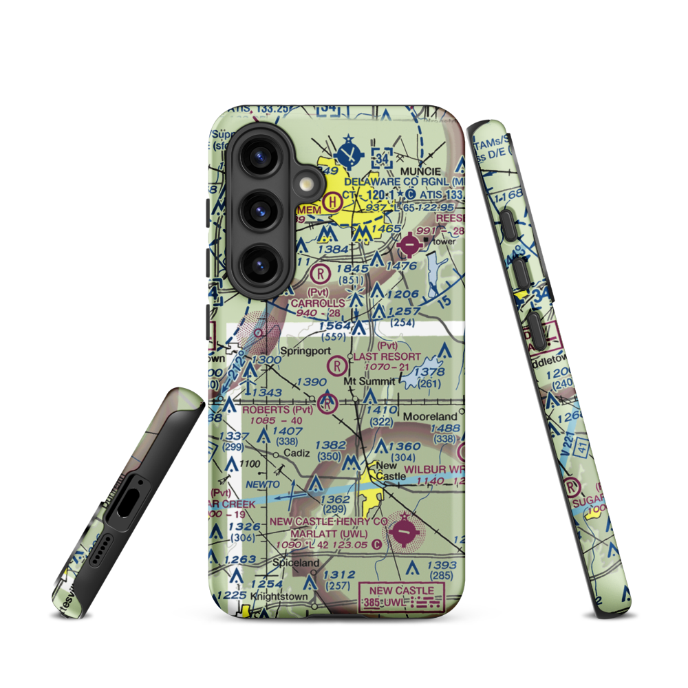 The Last Resort Airport (7IN9) VFR Sectional Samsung Phone Case Samsung Galaxy S24 model shown