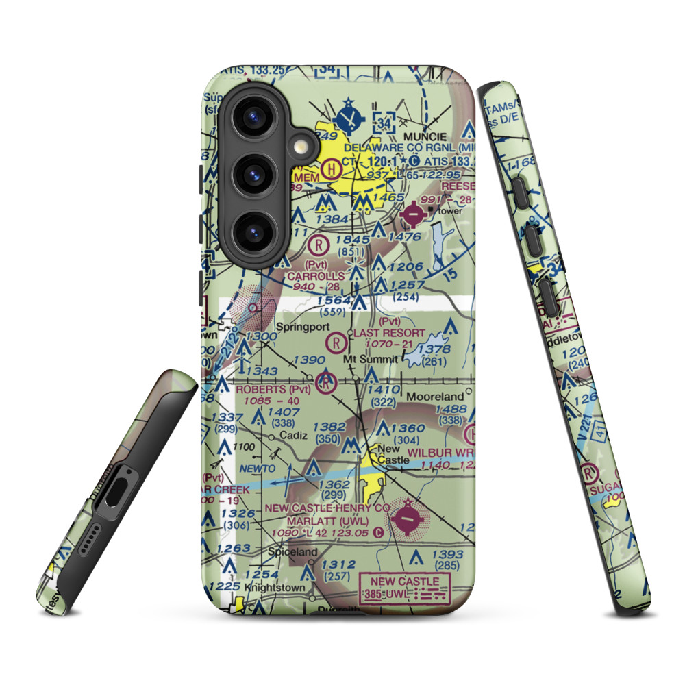The Last Resort Airport (7IN9) VFR Sectional Samsung Phone Case Samsung Galaxy S24 Plus model shown