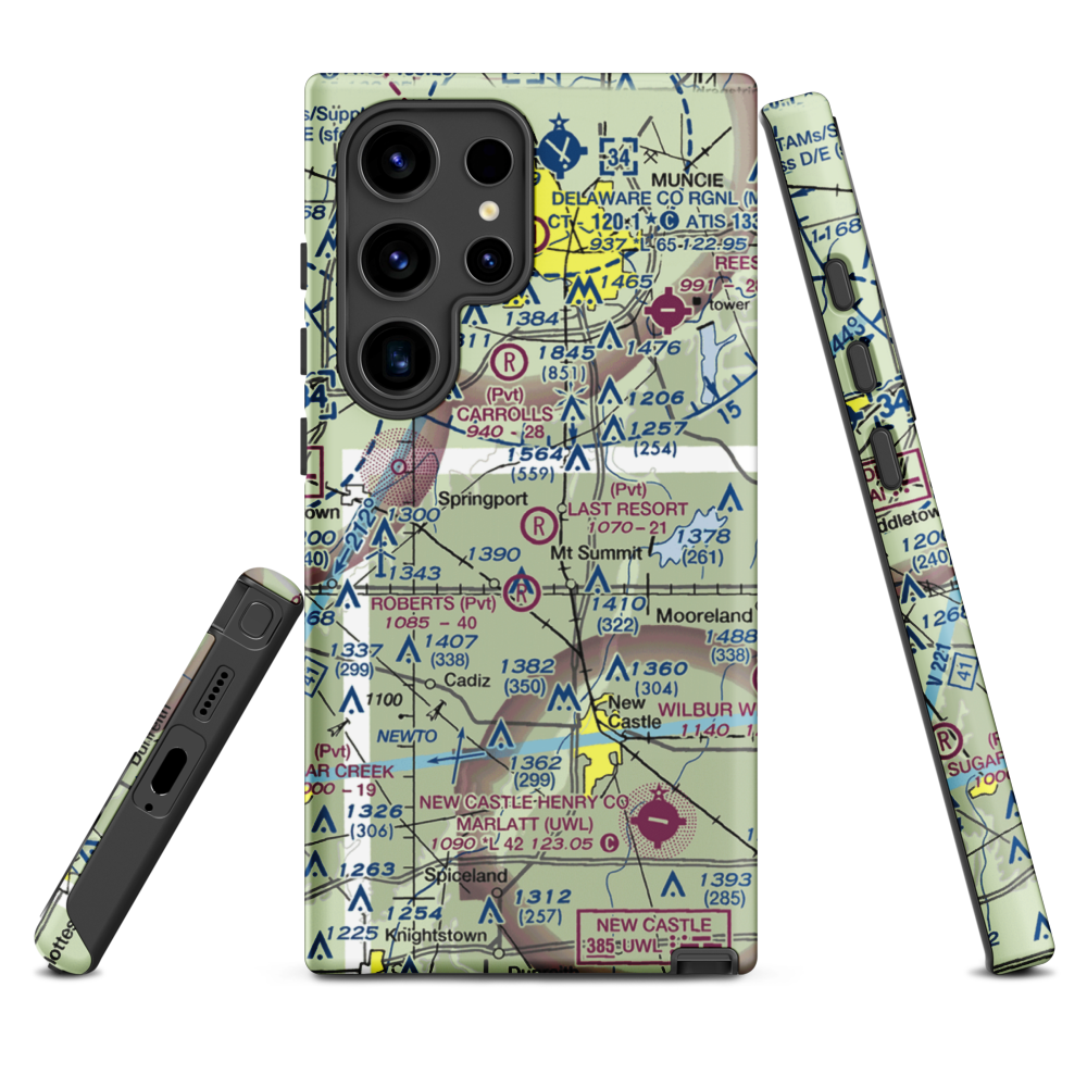 The Last Resort Airport (7IN9) VFR Sectional Samsung Phone Case Samsung Galaxy S24 Ultra model shown
