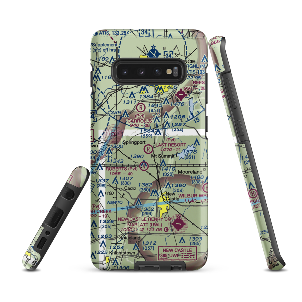The Last Resort Airport (7IN9) VFR Sectional Samsung Phone Case Samsung Galaxy S10e model shown