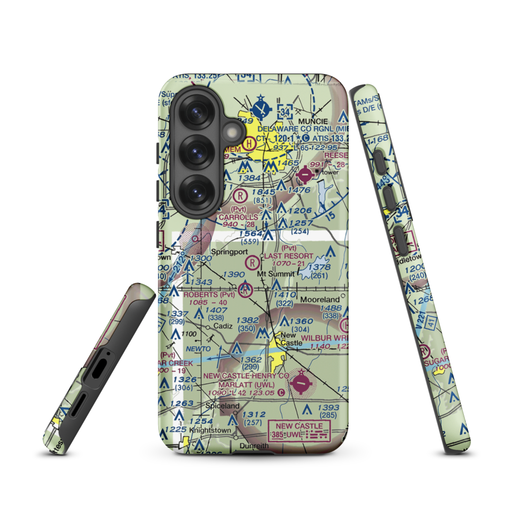 The Last Resort Airport (7IN9) VFR Sectional Samsung Phone Case Samsung Galaxy S25 model shown