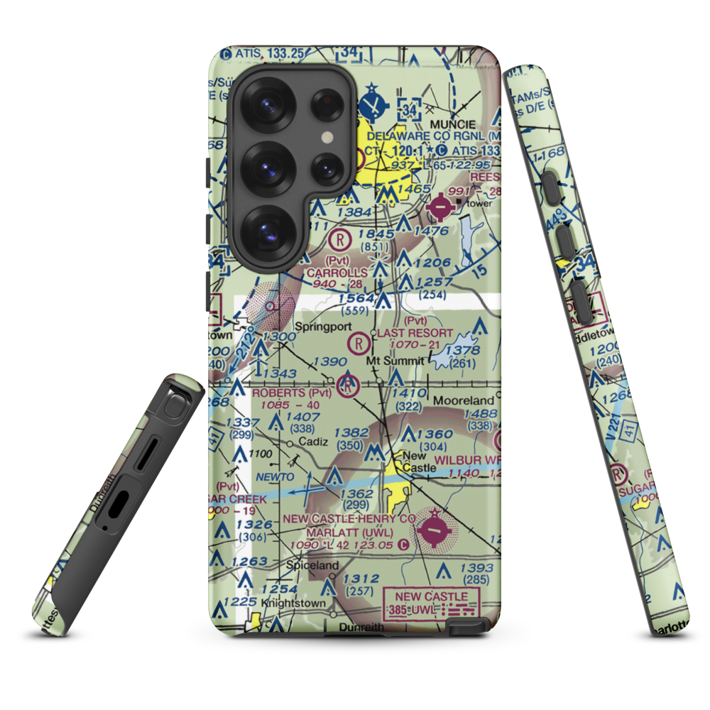 The Last Resort Airport (7IN9) VFR Sectional Samsung Phone Case Samsung Galaxy S25 Ultra model shown