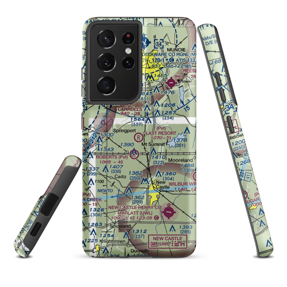 The Last Resort Airport (7IN9) VFR Sectional Samsung Phone Case Samsung Galaxy S21 Ultra model shown