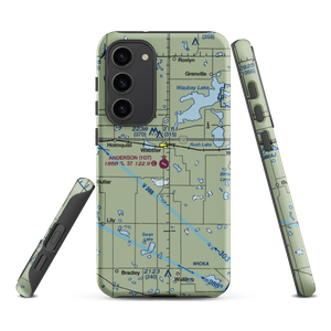 The Sigurd Anderson Airport (1D7) VFR Sectional Samsung Phone Case