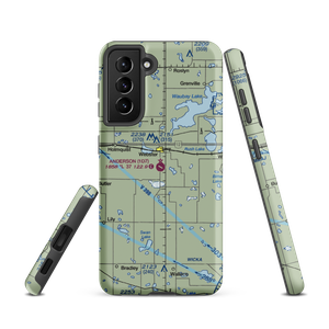 The Sigurd Anderson Airport (1D7) VFR Sectional Samsung Phone Case