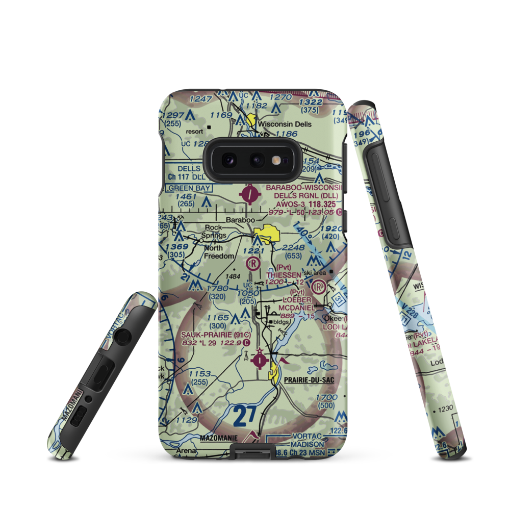 Thiessen Field (34WI) VFR Sectional Samsung Phone Case Samsung Galaxy S10e model shown
