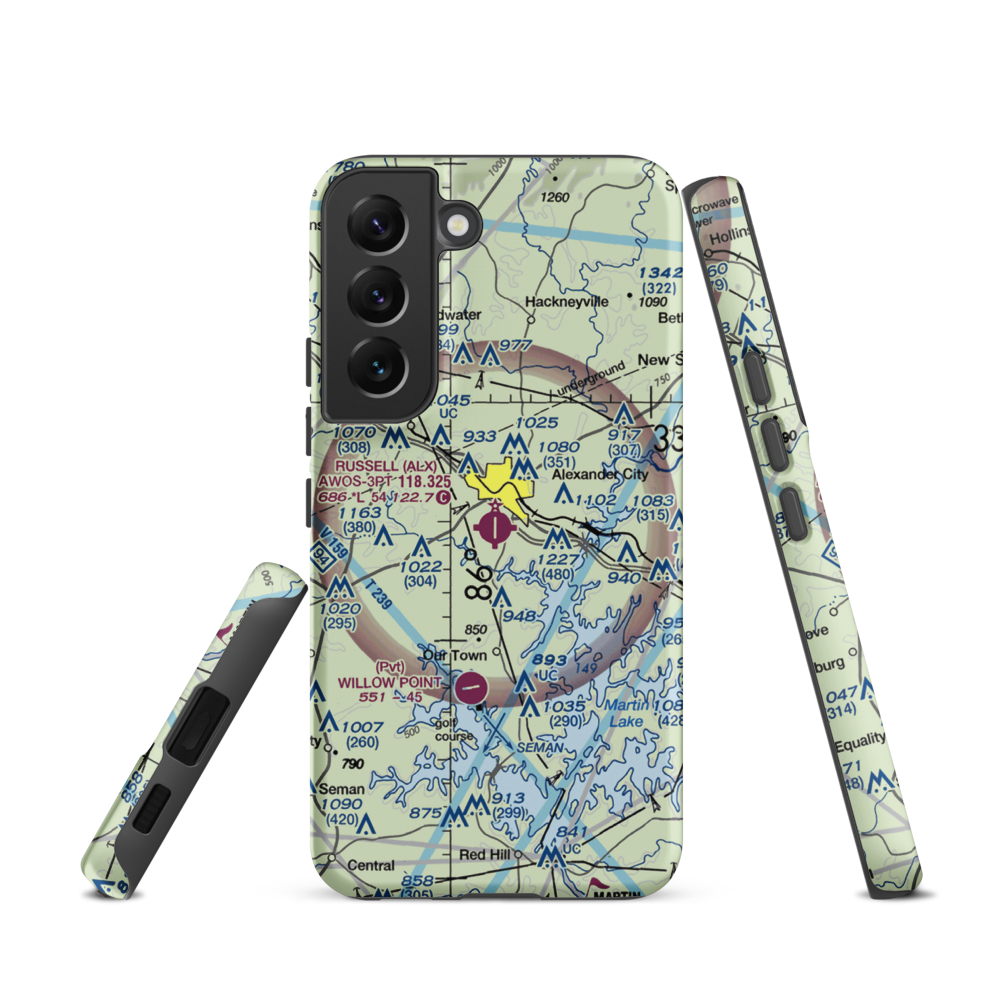 Thomas C Russell Field (ALX) VFR Sectional Samsung Phone Case Samsung Galaxy S22 model shown