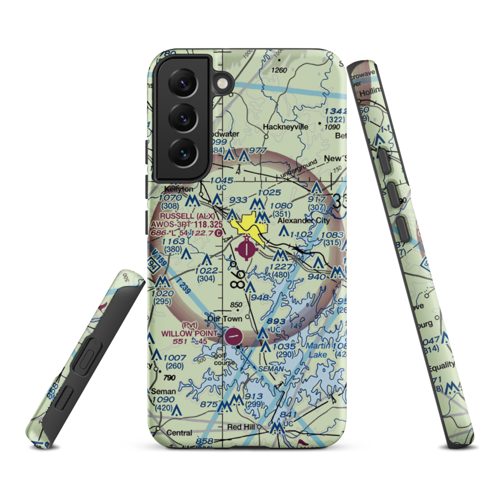 Thomas C Russell Field (ALX) VFR Sectional Samsung Phone Case Samsung Galaxy S22 Plus model shown