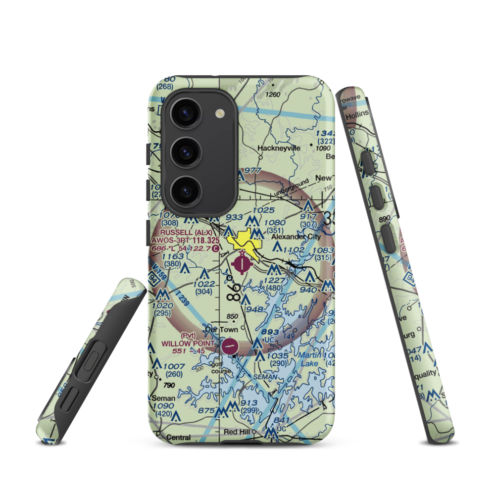 Thomas C Russell Field (ALX) VFR Sectional Samsung Phone Case Samsung Galaxy S23 model shown