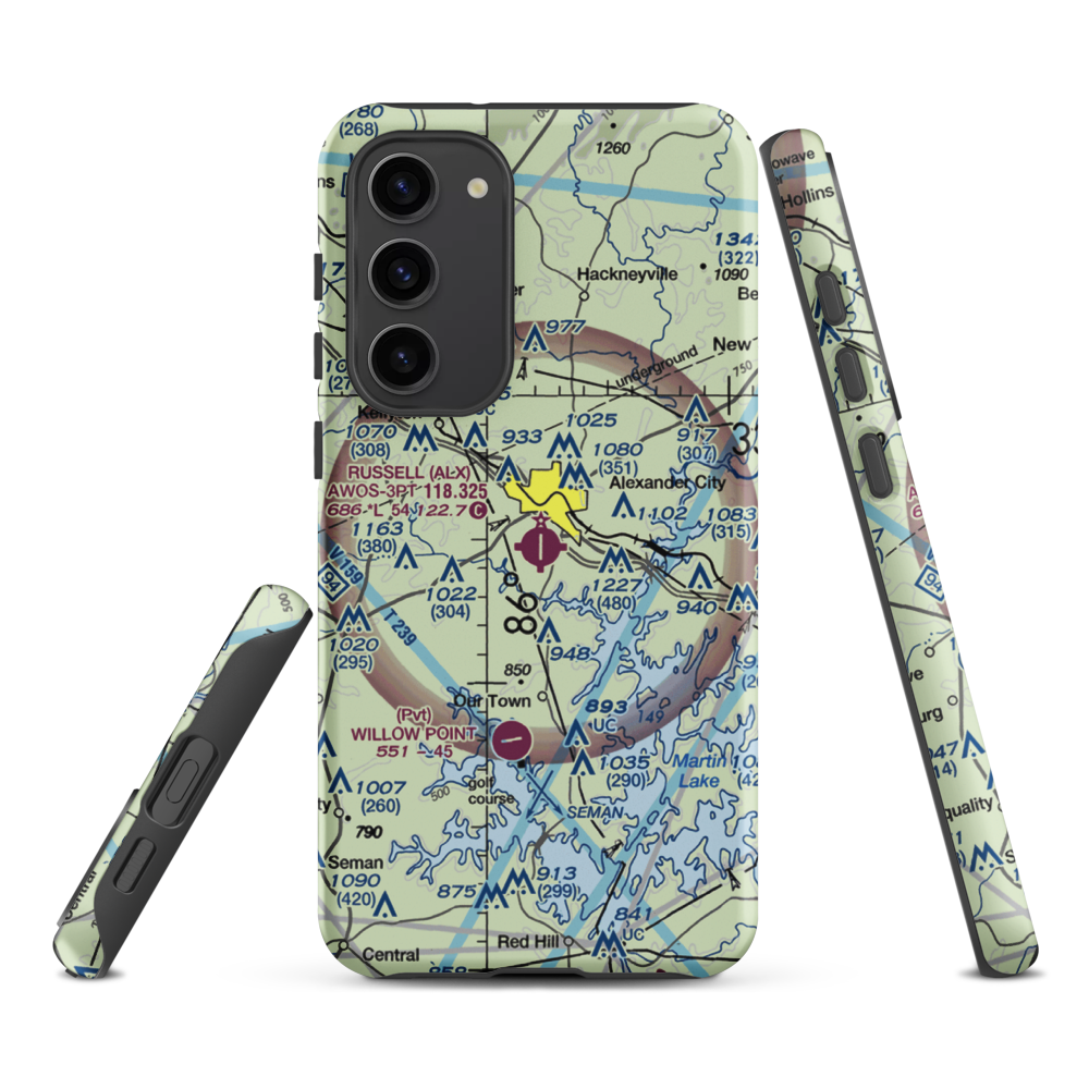 Thomas C Russell Field (ALX) VFR Sectional Samsung Phone Case Samsung Galaxy S23 Plus model shown