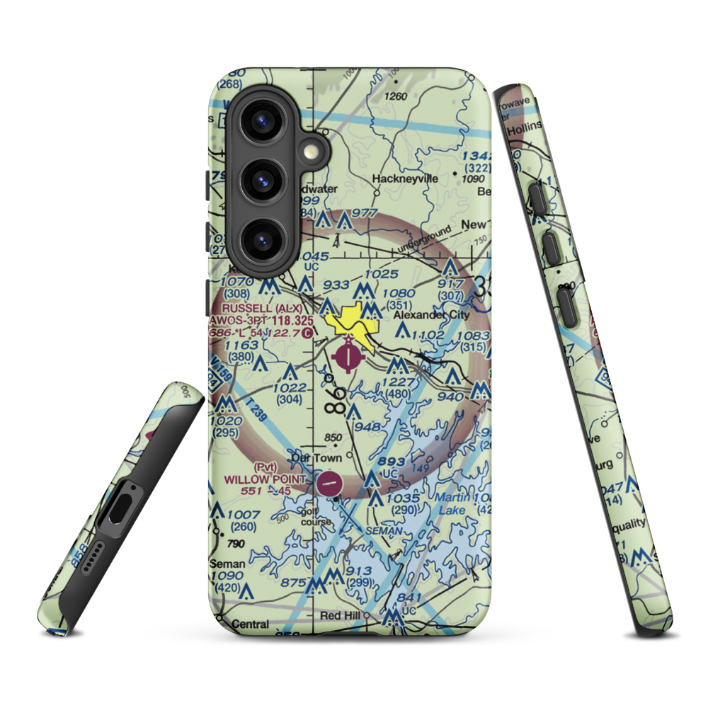 Thomas C Russell Field (ALX) VFR Sectional Samsung Phone Case Samsung Galaxy S24 Plus model shown