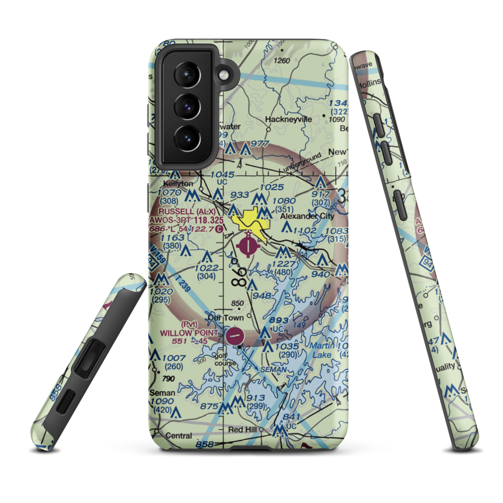Thomas C Russell Field (ALX) VFR Sectional Samsung Phone Case Samsung Galaxy S21 Plus model shown