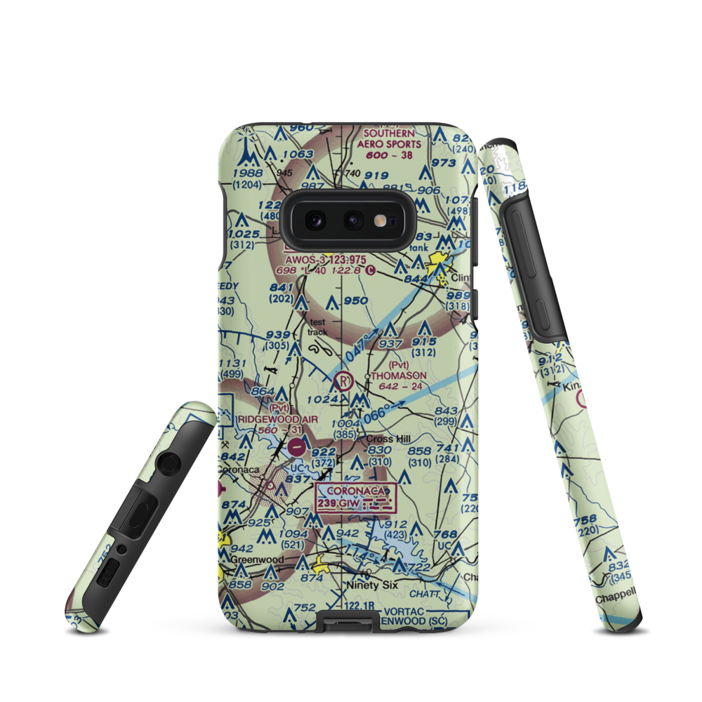 Thomason Airfield (SC56) VFR Sectional Samsung Phone Case Samsung Galaxy S10e model shown