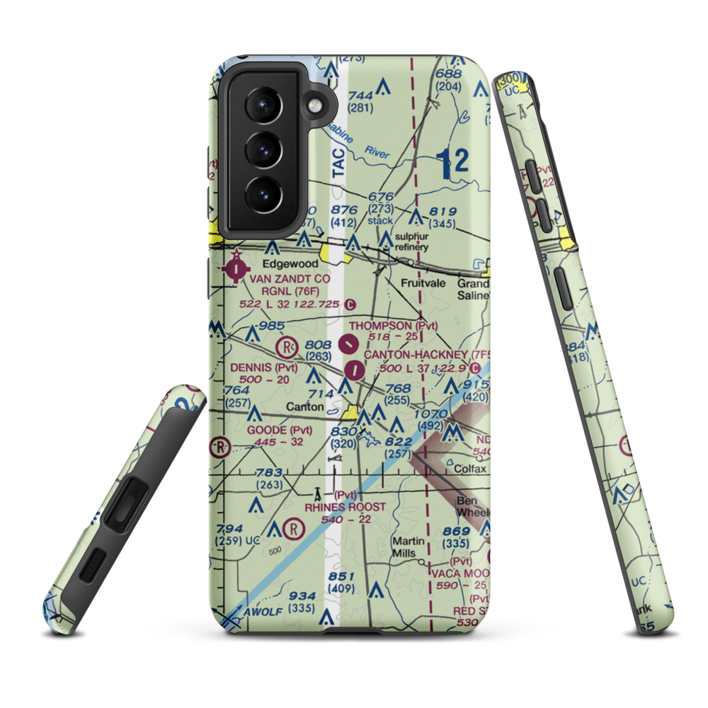 Thompson Field (1TA7) VFR Sectional Samsung Phone Case Samsung Galaxy S21 Plus model shown