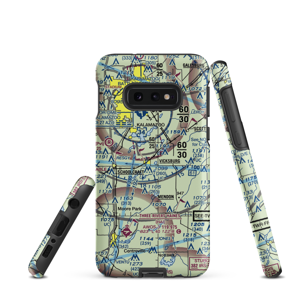 Thrall Lake Airport (7MI3) VFR Sectional Samsung Phone Case Samsung Galaxy S10e model shown