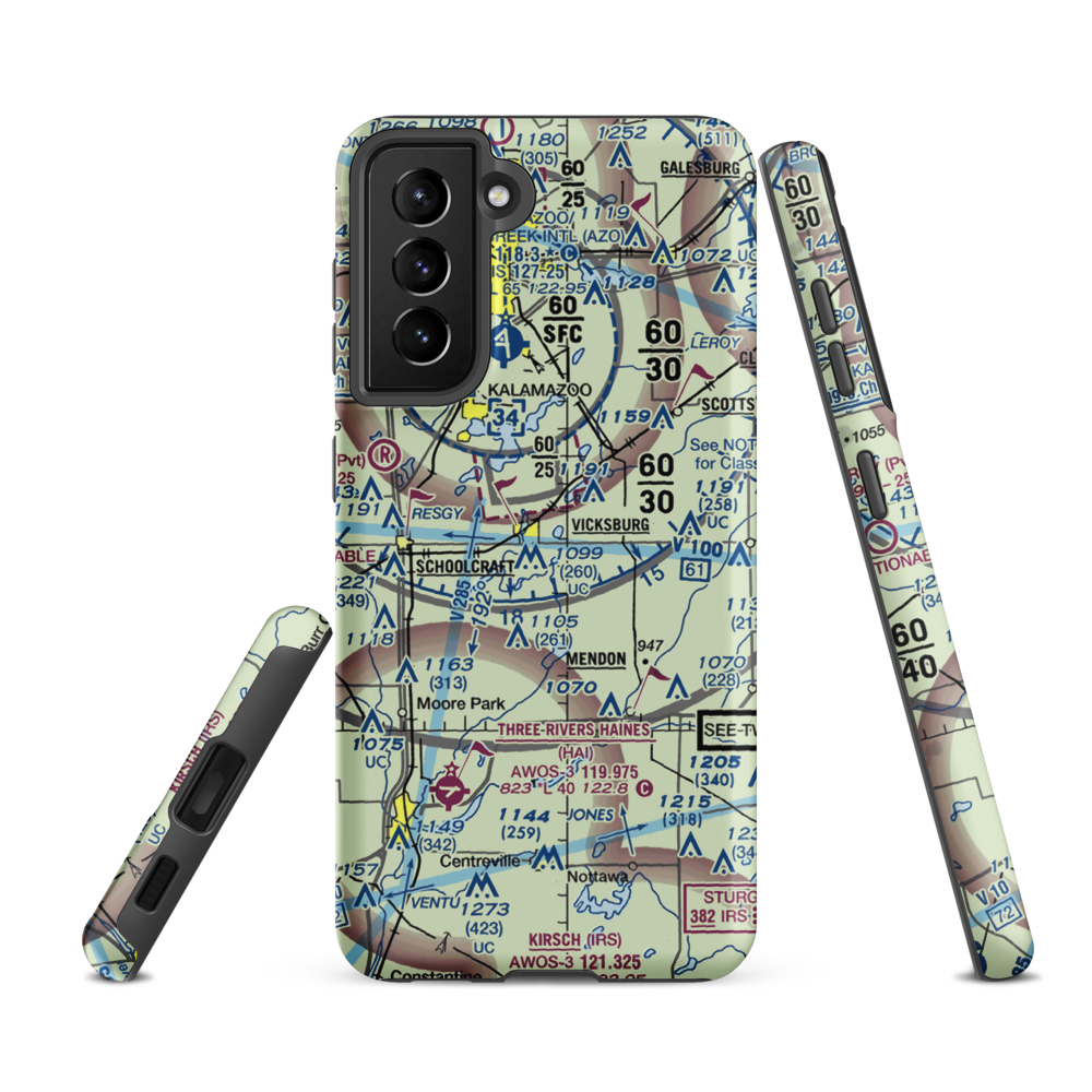 Thrall Lake Airport (7MI3) VFR Sectional Samsung Phone Case Samsung Galaxy S21 Ultra model shown