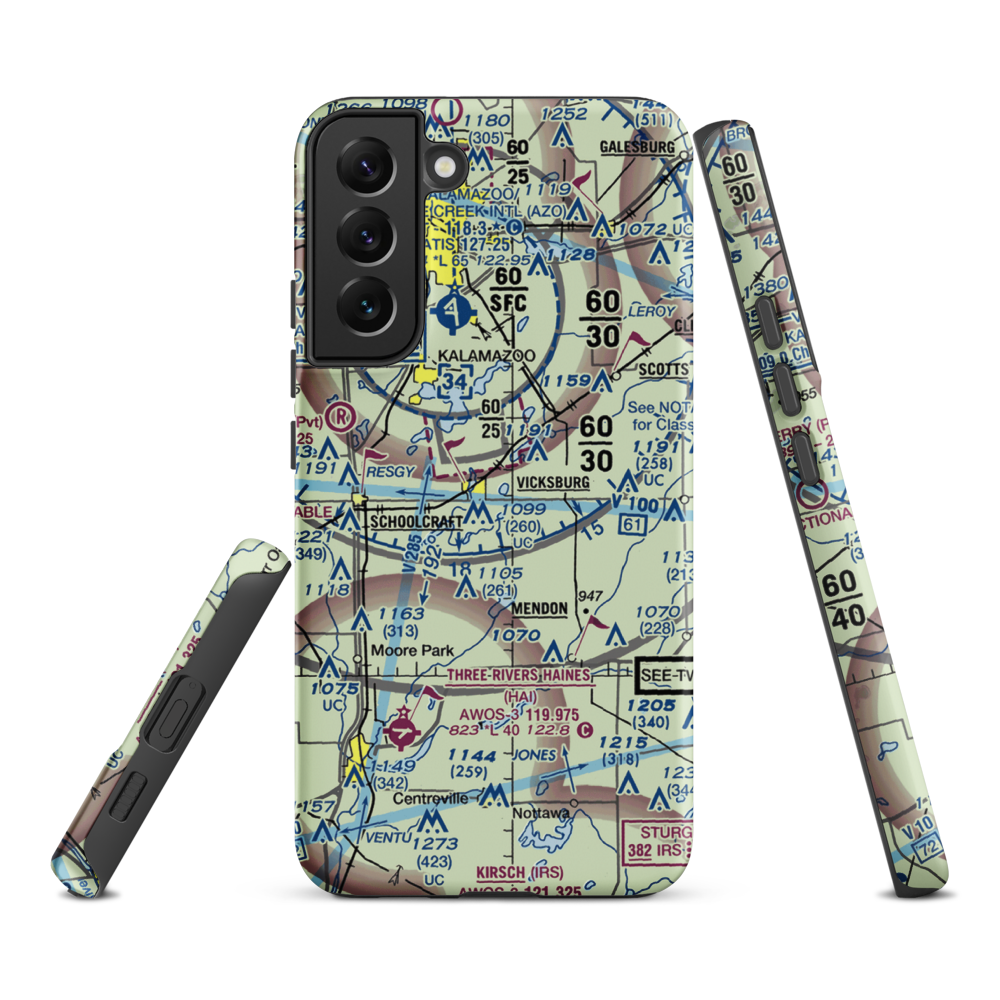Thrall Lake Airport (7MI3) VFR Sectional Samsung Phone Case Samsung Galaxy S22 Plus model shown