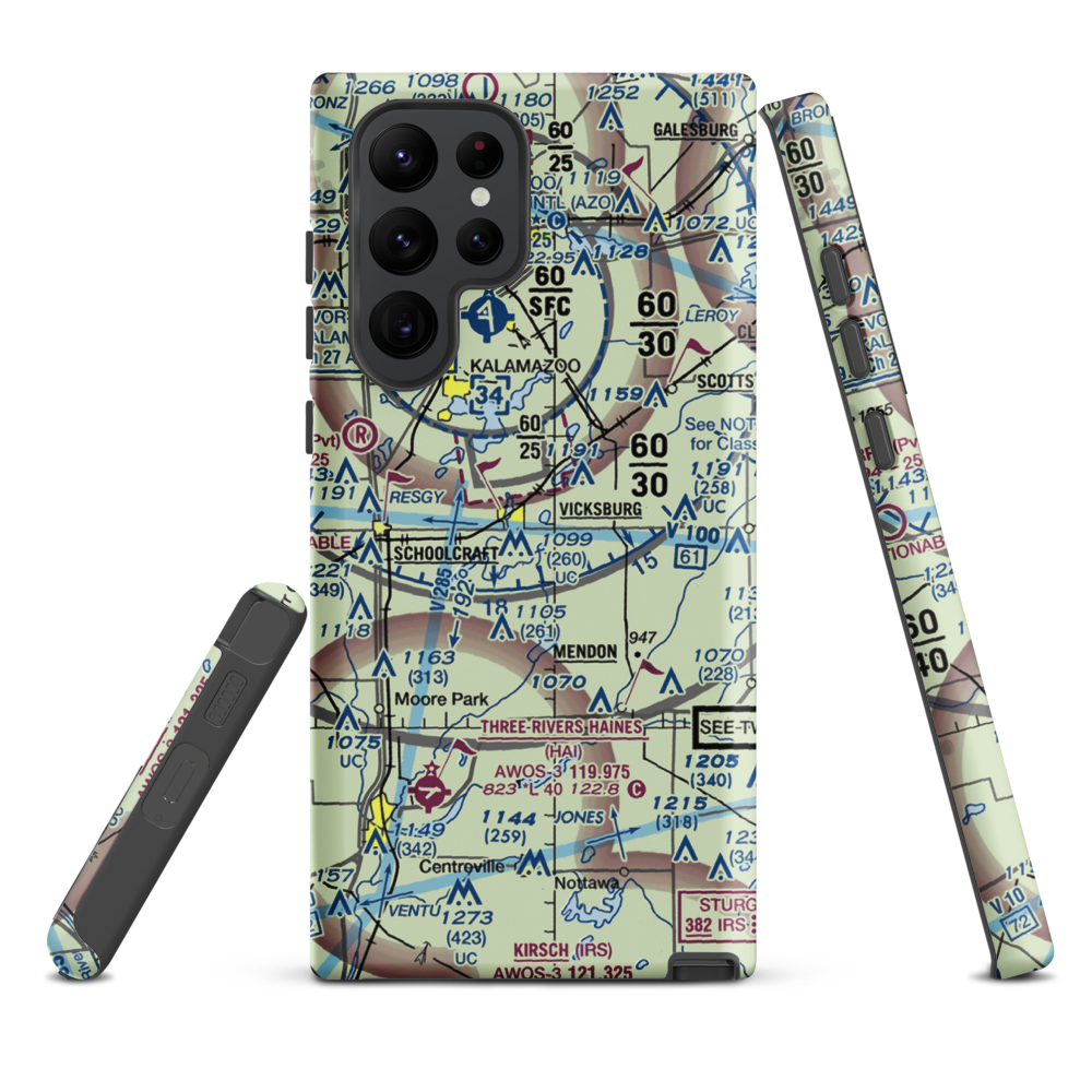 Thrall Lake Airport (7MI3) VFR Sectional Samsung Phone Case Samsung Galaxy S22 Ultra model shown