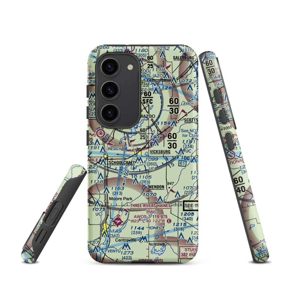 Thrall Lake Airport (7MI3) VFR Sectional Samsung Phone Case Samsung Galaxy S23 model shown