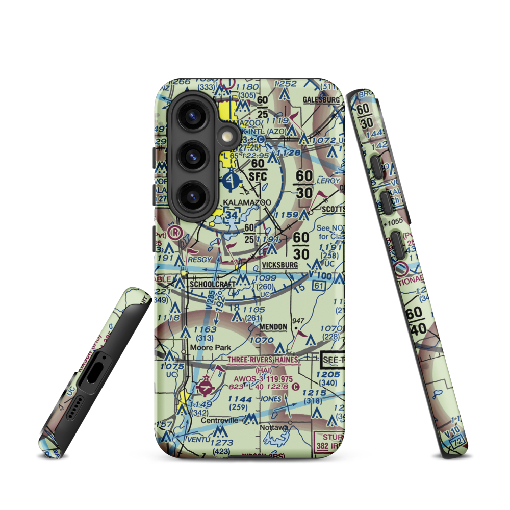 Thrall Lake Airport (7MI3) VFR Sectional Samsung Phone Case Samsung Galaxy S24 model shown
