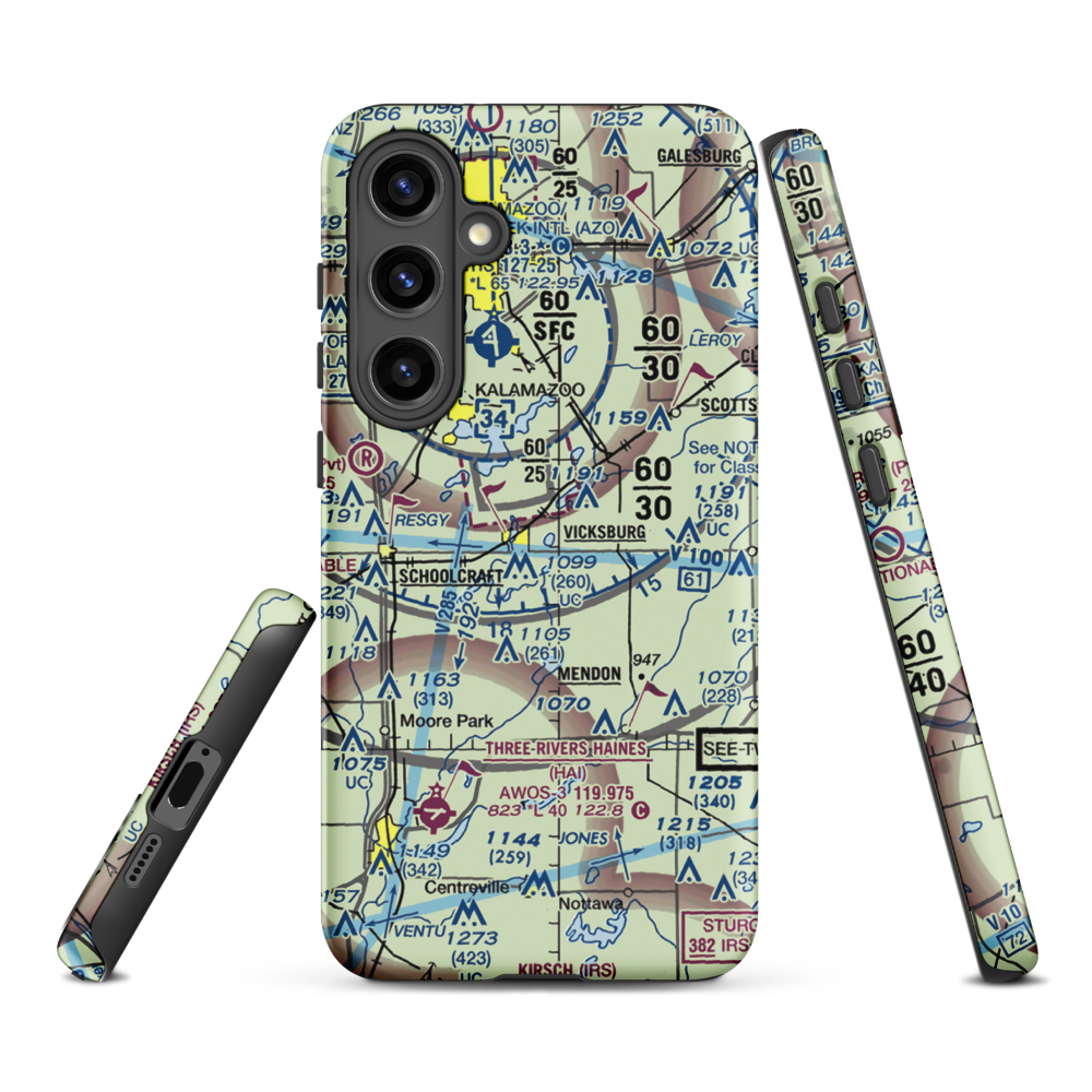 Thrall Lake Airport (7MI3) VFR Sectional Samsung Phone Case Samsung Galaxy S24 Plus model shown