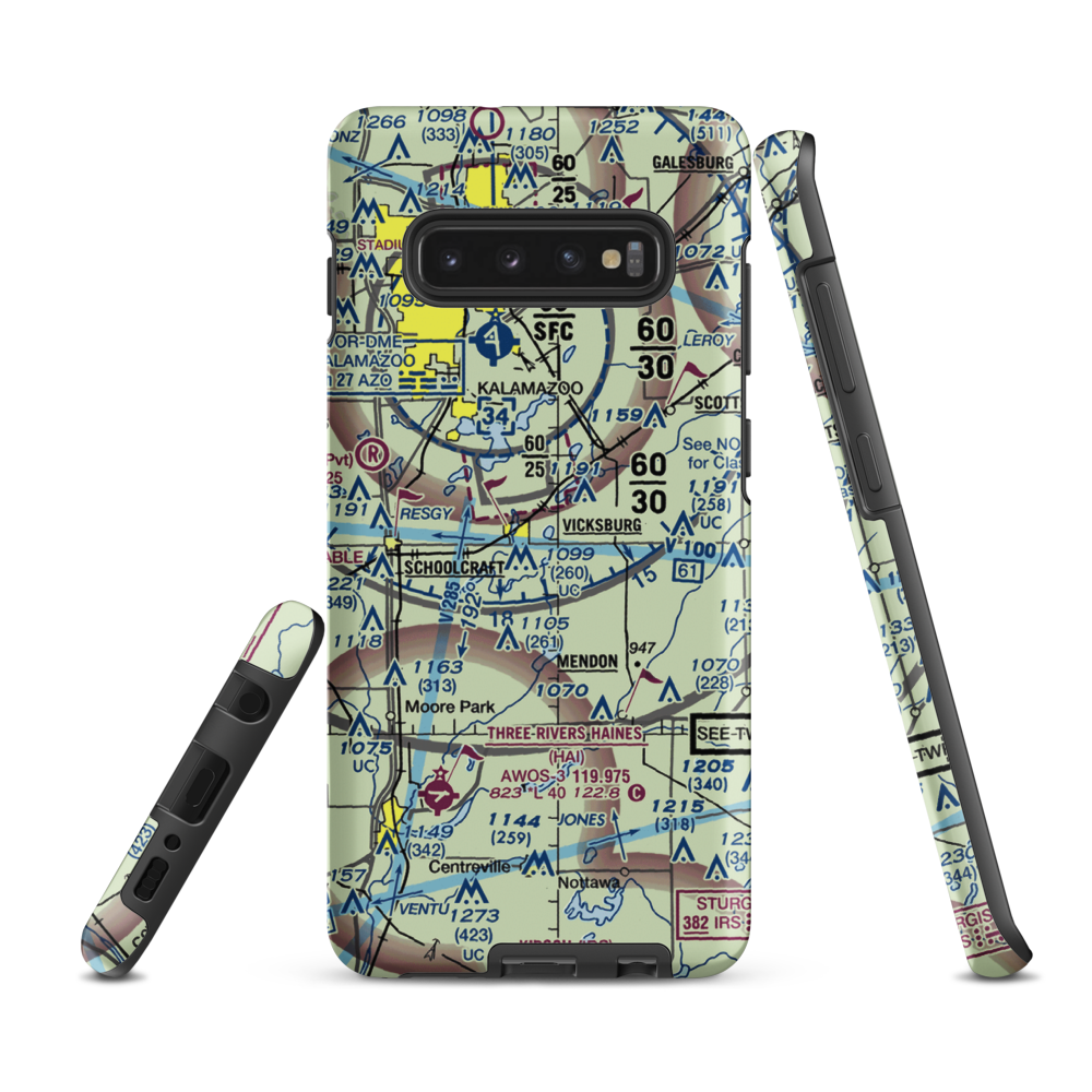 Thrall Lake Airport (7MI3) VFR Sectional Samsung Phone Case Samsung Galaxy S10 Plus model shown
