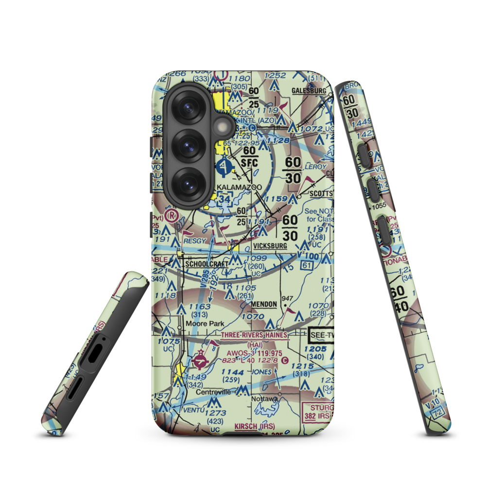 Thrall Lake Airport (7MI3) VFR Sectional Samsung Phone Case Samsung Galaxy S25 model shown
